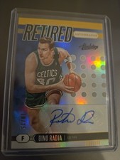2019 Absolute Memorabilia Retired Autographs Level 2 Dino Radja /25 Celtics Auto