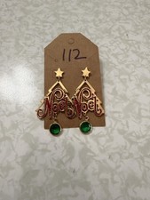 5 Paif of Vintage Fashion Avon Christmas Post Chandelier Earrings Various Colors