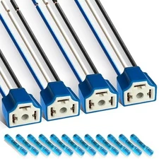 Pigtail Headlight Socket Connector Wiring Harness Female Plug 14AWG Ceramic 4