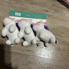 Zippy Paws MINIZ 3-Pack UNICORN Squeaky Dog Toy New
