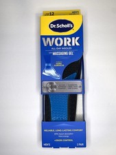 NEW Dr. Scholl  s Men WORK Massaging Gel Full Shoe Insoles Sz 8-14 1 pair 