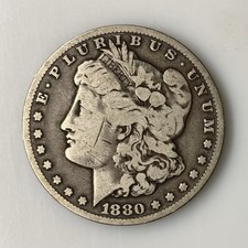 1880-CC Morgan Silver Dollar Carson City Mint (Rare !) Raw Choice