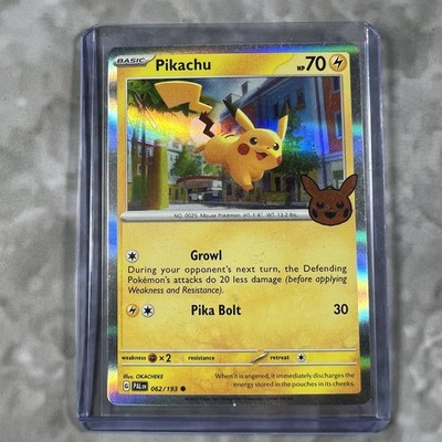 Pokemon TCG Halloween Trick or Trade Holo Trading Card & Loader Pikachu