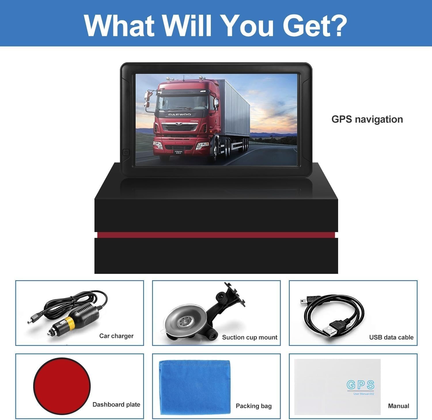 9" Truck/RV GPS Navigator, 2025 Maps, HD Touch, Custom Routing, Safety Alerts