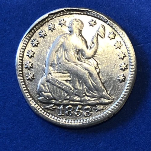 1853 Seated Liberty Half Dime XF+++W/Arrows Awesome Beauty ((Silver Shocker))