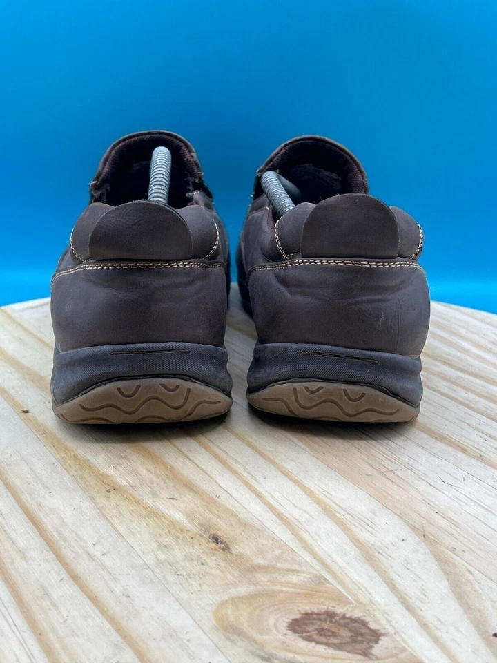 Western Chief Brisk Work Shoes Men's Sz 12M Brown Leather Low Top Slip On - Image 3 of 4