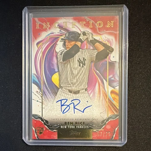 Topps 2025 Inception Ben Rice Rookie & Emerging Stars Auto RESA-BR Yankees /75