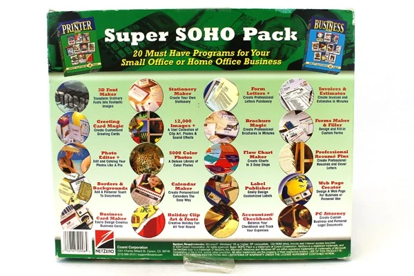 Vintage NetZero Super SOHO Pack Office PC Software 20 Programs 6 CD-ROMs - Image 3 of 4