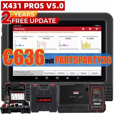 LAUNCH X431 PRO V5.0 V+ PRO 5 KFZ Profi OBD2 Diagnosegerät ALL SYSTEM ECU Coding