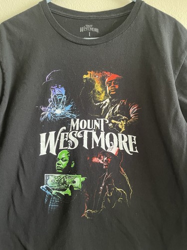 Mount Westmore T-Shirt Size Large Snoop Dogg Ice Cube Too Short E-40 Hip Hop - Picture 2 of 4