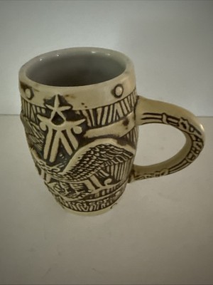 Vintage Budweiser A&E Eagle Logo Barrel Stein St. Louis MO Cup Mug Beer
