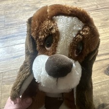 Russ Berrie Co Baxter Basset Hound Stuffed Plush Dog Sad Eyes Vintage 7