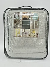 Madison Park 1 Coverlet, 2 Shams Set Quilted Solid Gray King/Cal King Size NEW