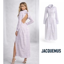 NEW Jacquemus La Robe Valensole Checked Dress Size 40 US 4