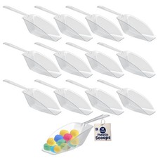 12 Pack Clear Plastic Scoops For Food - 6.5 Inch Candy Scoops For Candy Buffe...