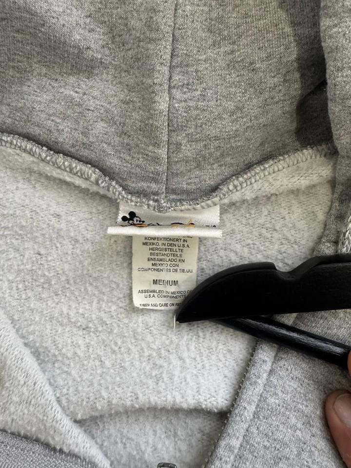 Moletom com capuz bordado vintage raro Disney parques patetas com zíper adulto M - Imagem 4 de 4