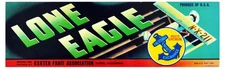 Original Fruit Crate Poster Lone Eagle Exeter Fruit