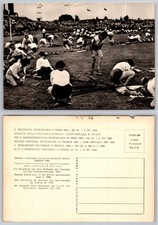 1960 Prague Spartakiad Postcard Czechoslovakia Czech Sports Orbis