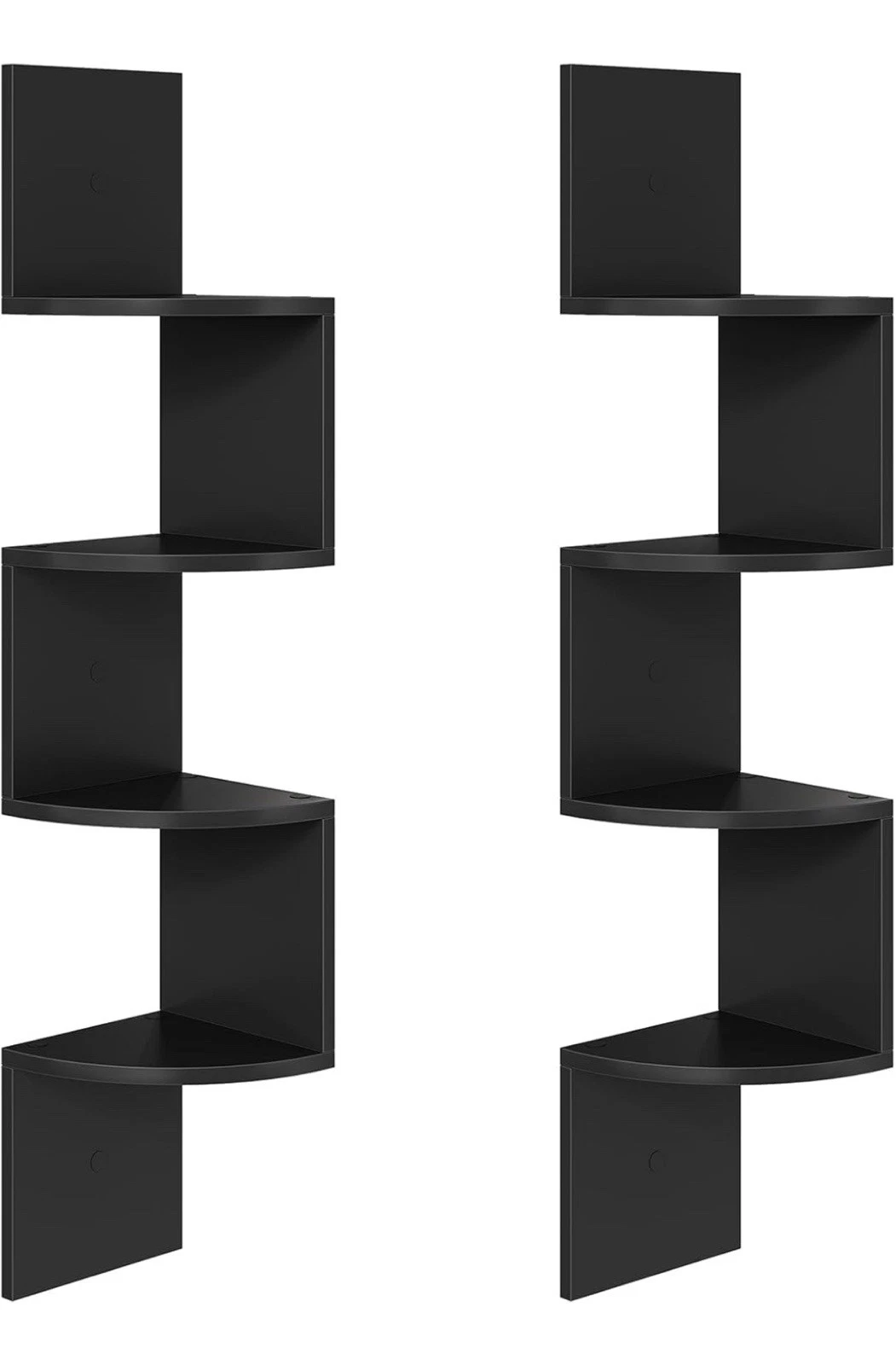HOOBRO Corner Shelf, Set of 2 Floating Corner Shelves, 4-Tier Wall-Mounted Corne