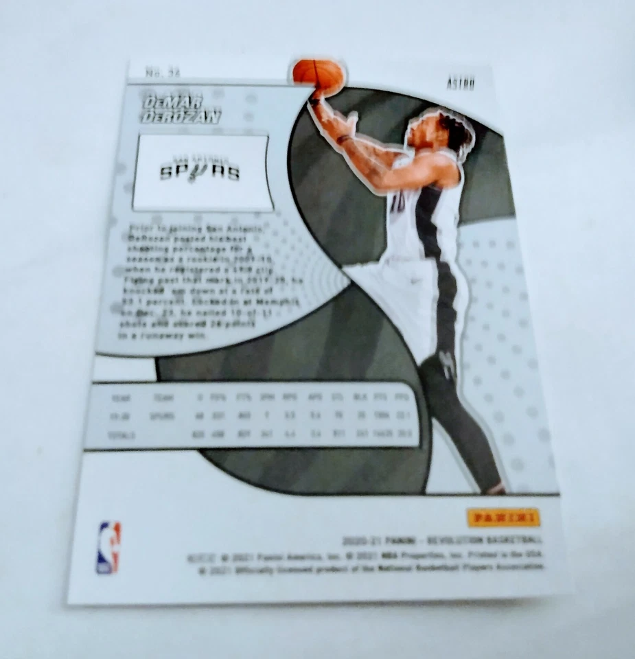 2020-21 PANINI REVOLUTION ASTRO SP DEMAR DEROZAN NBA CARD # 36 RARE MINT SPURS - Image 2 of 2