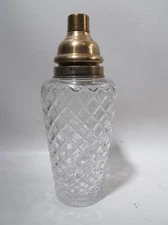 Old Hawkes Fine Cut Crystal Cocktail Shaker Jazz Age