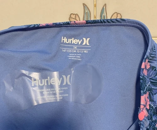 全新带标签 Hurley 女孩比基尼 2 件套泳装,尺寸 14 UPF 50+ 粉红色火烈鸟 - 第 10 张/共 10 张
