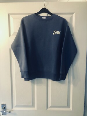 Zara SKTD T-Shirt Sweater Jumper Blue Slate Size XS UK