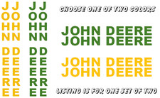 John Deere Lettering Premium Vinyl Decal /Sticker 2-Pack 