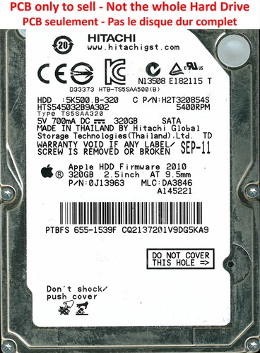 Carte électronique PCB Hitachi 0A90161 Pour Disque Dur HTS545032B9SA00 - 320Go, SATA, Occasion