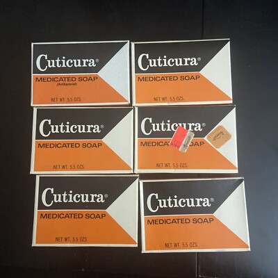Vintage Cuticura Medicated Soap 5.5 Oz Soap NOS Movie Prop Lot Of 6