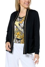 IMAN Global Chic Ponte Topper with Chain Deta...