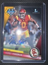 Korey Foreman auto Trojans! 1st Chrome 2023 Bowman University USC