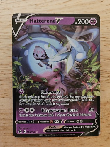 Hatterene V 065/159 Crown Zenith NM Ultra Rare Pokemon Card