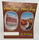 Vintage PATRICK HENRY Hotel Brochure Roanoke 1960s fold out map