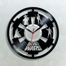 OROLOGIO IN VINILE DA PARETE SU LP 33 STAR WARS 5 REALIZZATO A MANO