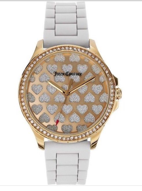 New Juicy Couture Ladies Watch Gwen Gold Crystal Hearts  display picture 2