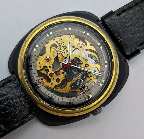 COLLECTORS CITIZEN SKELETON EXHIBITION ANODIZED AUTOMATIC WATCH EU SHIP  SERVCED | eBay