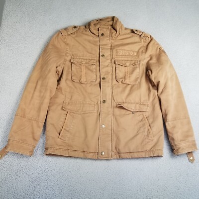 Vintage Phat Farm Jacket Men Large Hip Hop 90s Y2K Canvas Chore Coat