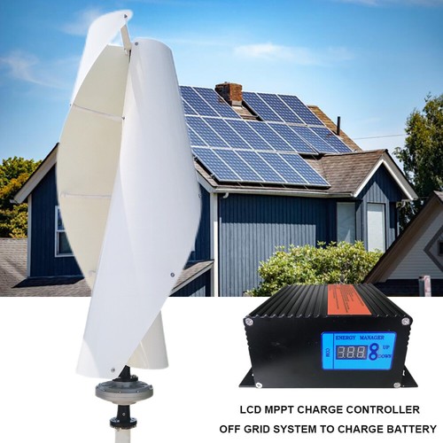 3KW Vertical Wind Turbine Generator 48V 96V 120V Low Noise Windmill ...