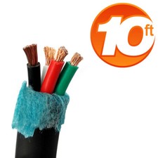 4 Conductor/Channel 12 Gauge Performance CCA Audio Speaker Wire Cable 10ft Snake