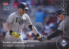 2016 Topps NOW 128 Evan Longoria Tampa Rays HR Record ONLY 277 Printed RARE SP