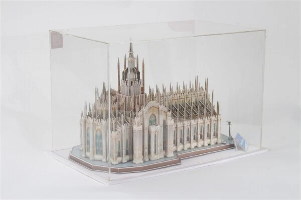DUOMO DI MILANO 3D SCALA 1/290 CON DETTAGLIO INTERNI MONTATO IN VETRINA - Immagine 3 di 4