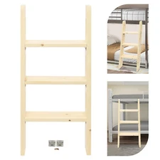 3 Steps Solid Wood Bed Ladder, Durable Step Ladder, for Dorm, Teens Adults Room