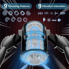Automatic HandsFree Male Masturbaters Telescopic Suction Cup Stroker Lubricants
