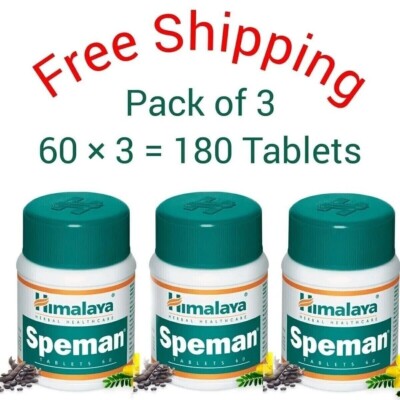 Himalaya Speman Tablets   Pack of 3 (60 Tablets Each) | Natural Men s Health