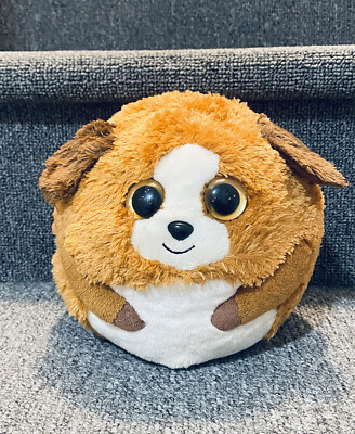 BEANIE BALLZ ぬいぐるみ　バイユー Ty Beanie Ballz Brown White Round Dog Beanie Plush Stuffed Animal
