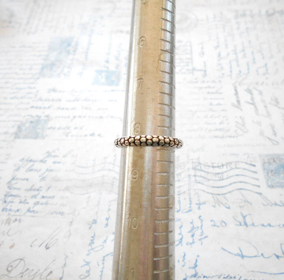 Anillo apilable Michael Dawkins de guijarros oxidados talla 8,25 RE42aa Foto 3 de 4