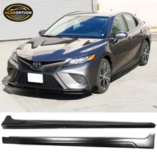 Fits 18-24 Toyota Camry IKON Style Side Skirts Rocker Panel Extension Lip PP