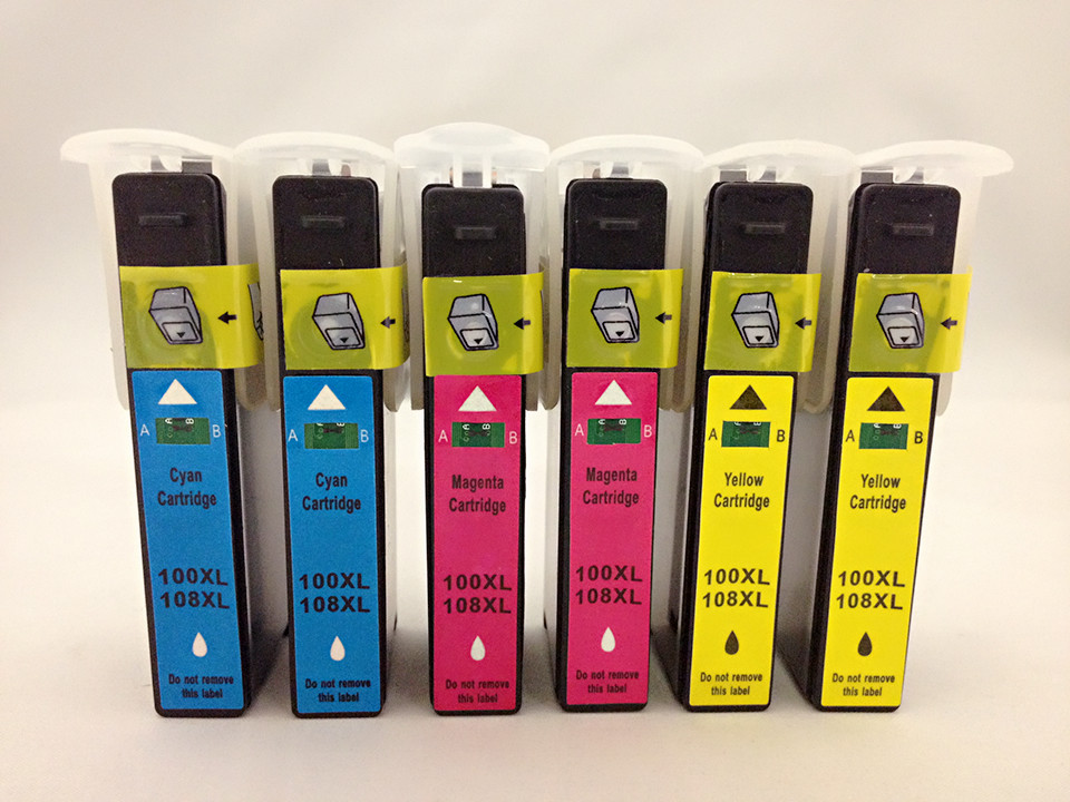 6PK 100XL CMY Ink Cartridge for Lexmark Pro805 Pro905 Pro901 V715W S605