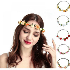 FLOWER HEAD GARLAND CROWN FLORAL HAIR GARLAND FESTIVAL WEDDING HOLIDAY